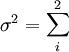 \sigma^2=\sum_{i}^2
