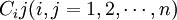 C_ij(i,j=1,2,\cdots,n)