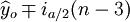 \widehat{y}_o\mp i_{a/2}(n-3)