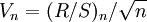 V_n=(R/S)_n/\sqrt{n}