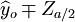 \widehat{y}_o\mp Z_{a/2}