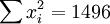 \sum x^2_i=1496
