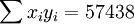 \sum x_i y_i=57438