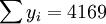 \sum y_i=4169