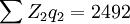 \sum Z_2q_2=2492