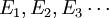 E_1, E_2, E_3\cdots