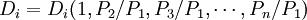 D_i=D_i(1,P_2/P_1,P_3/P_1,\cdots,P_n/P_1)