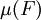 \mu(F)\