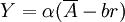 Y=\alpha(\overline{A}-br)