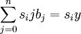\sum_{j=0}^n s_ij b_j=s_iy