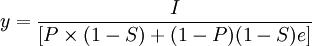 y=\frac{I}{}