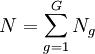 N=\sum_{g=1}^G N_g