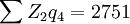 \sum Z_2q_4=2751