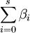 \sum_{i=0}^s\beta_i