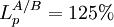 L_p^{A/B}=125%