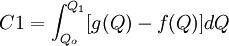C1=\int_{Q_o}^{Q_1}dQ