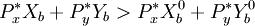 P_x^*X_b+P_y^*Y_b>P_x^*X_b^0+P_y^*Y_b^0