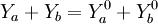 Y_a+Y_b=Y_a^0+Y_b^0
