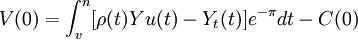 V(0)=\int_{v}^{n}e^{-\pi}dt-C(0)
