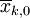 \overline x_{k,0}