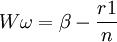 W\omega=\betar1 \over n}