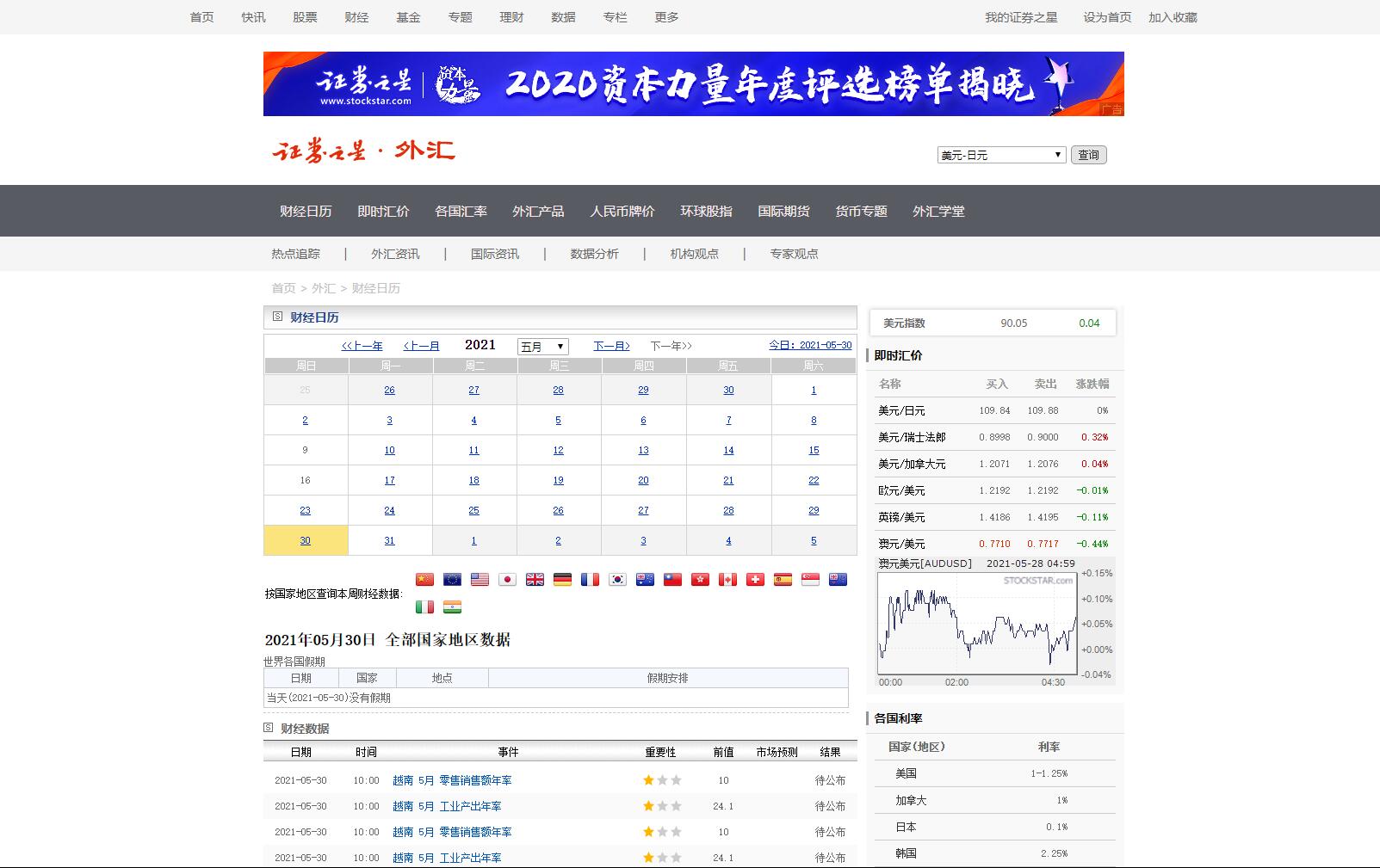 证券之星-财经日历